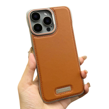 Tech360 PU Leather Phone Case - for iPhone 16 Pro Max- Borderless Heat Dissipation Magnetic - Wireless Charging Cover
